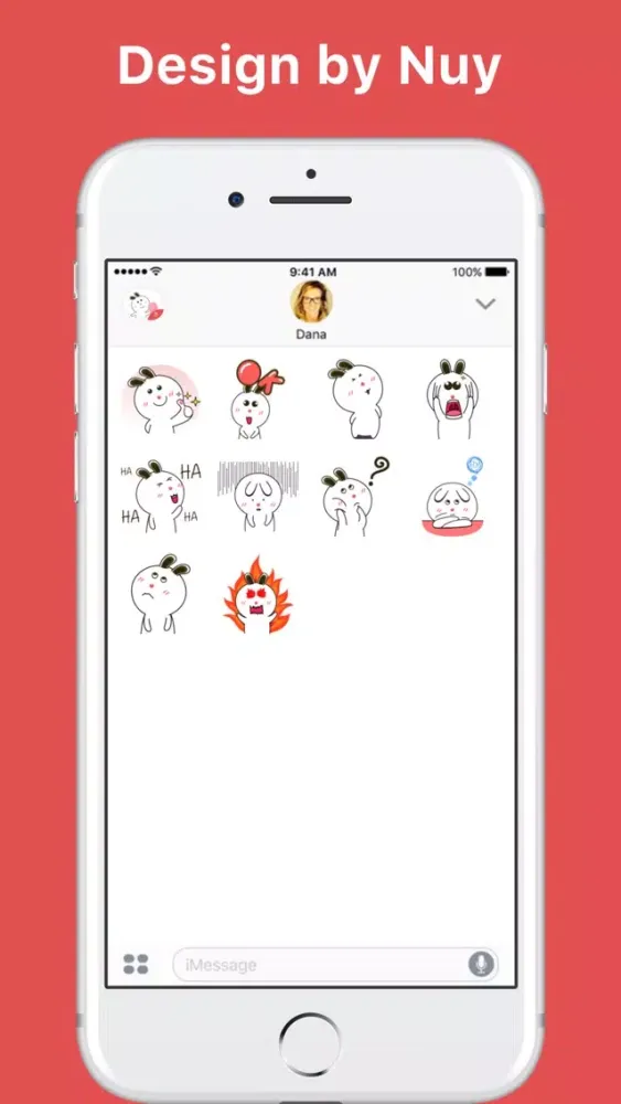 Sweet Rabbit Animated stickers by Nuy hoho سکرین شاٹس