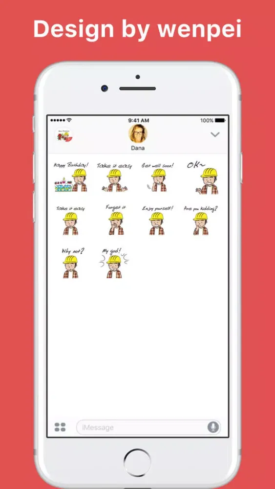 Little Construction Worker stickers by wenpei Ekran Görüntüleri