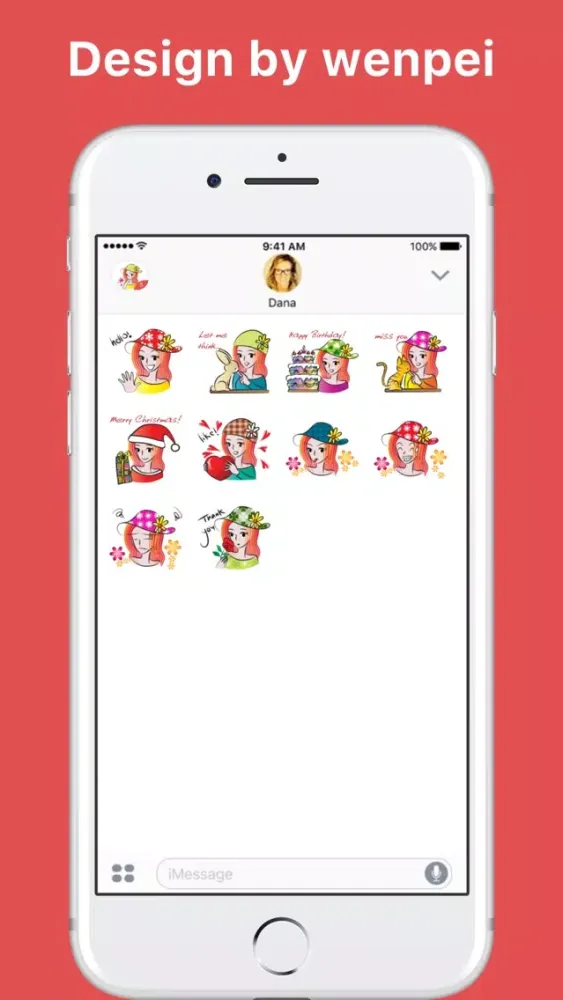 Скриншоты Beauty In a Hat stickers by wenpei