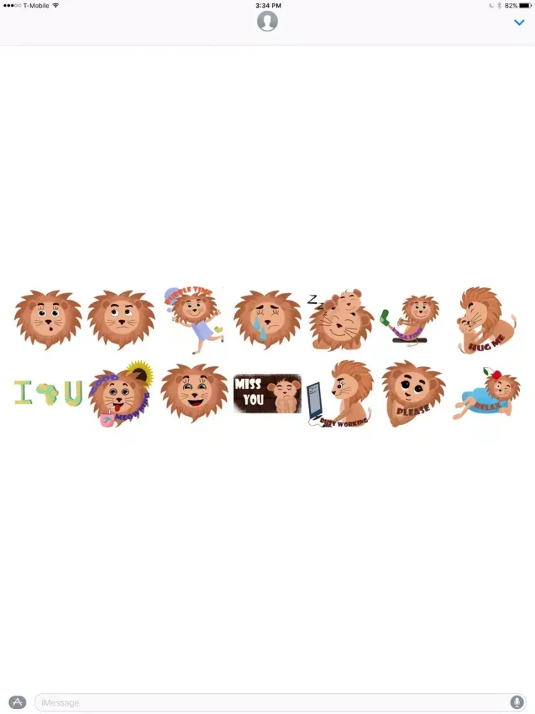Lion stickers by Tei Tai iPad 應用截圖