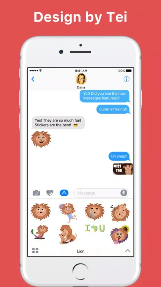 Lion stickers by Tei Tai應用截圖