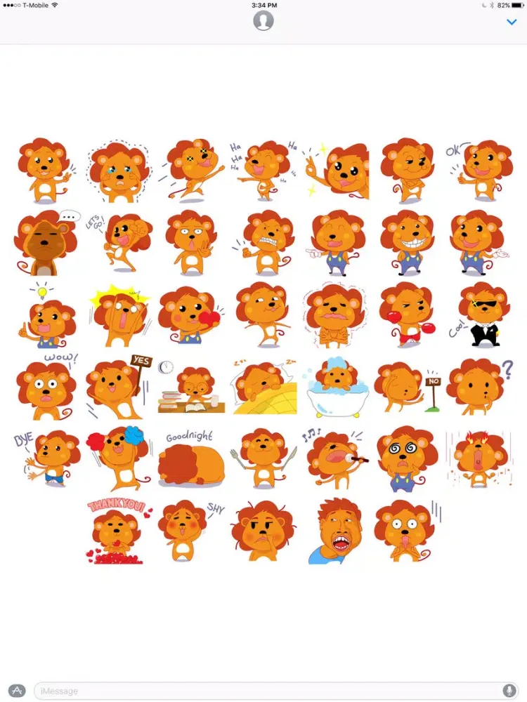 Ảnh chụp màn hình của Rocky The Little Lion stickers by Ronnie Hoekstra iPad 