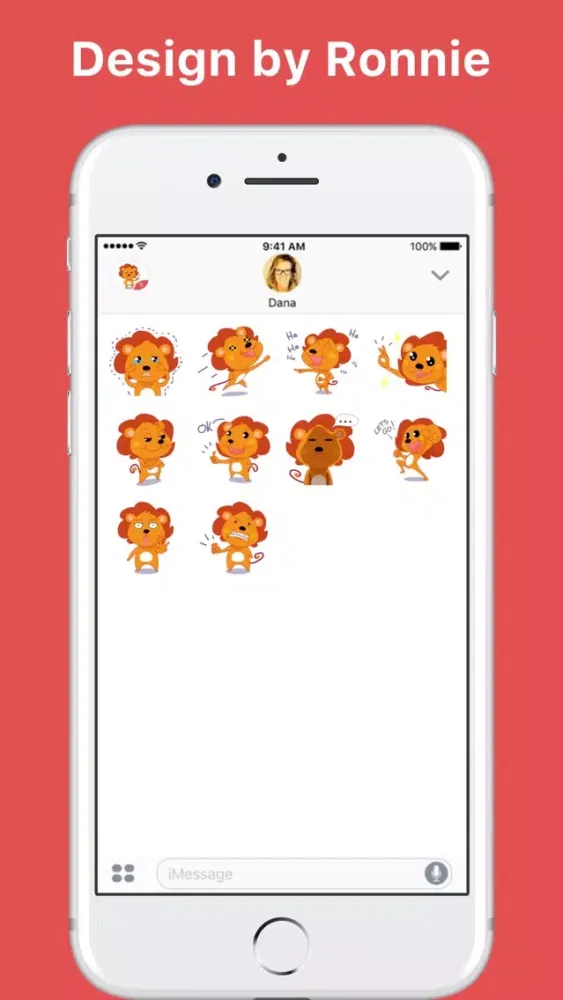 Ảnh chụp màn hình của Rocky The Little Lion stickers by Ronnie Hoekstra