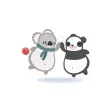 Koyumi and Pandi stickers by Johannes de Wit Koyumi and Pandi stickers by Johannes de Wit