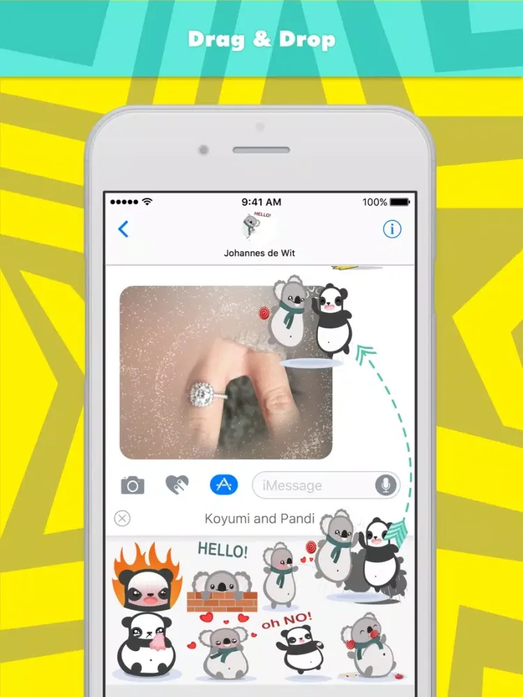 Captures d'écran de Koyumi and Pandi stickers by Johannes de Wit iPad 