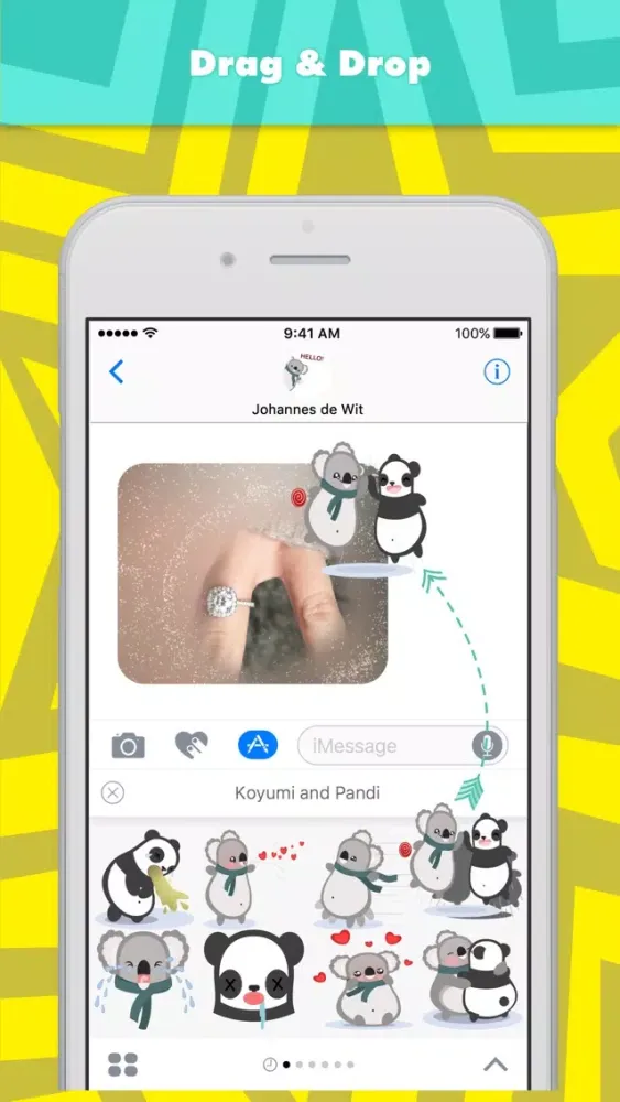 Captures d'écran de Koyumi and Pandi stickers by Johannes de Wit