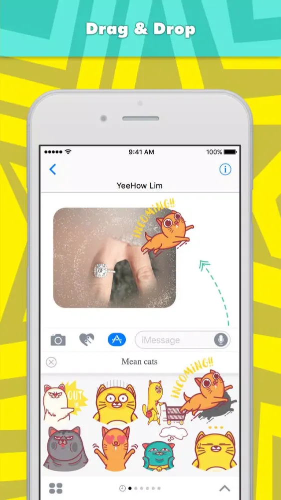 Mean cats stickers by Ehow Lim Screenshots