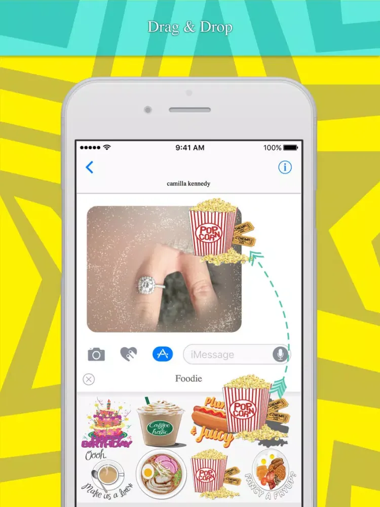 Foodie stickers by camilla kennedy iPad  سکرین شاٹس