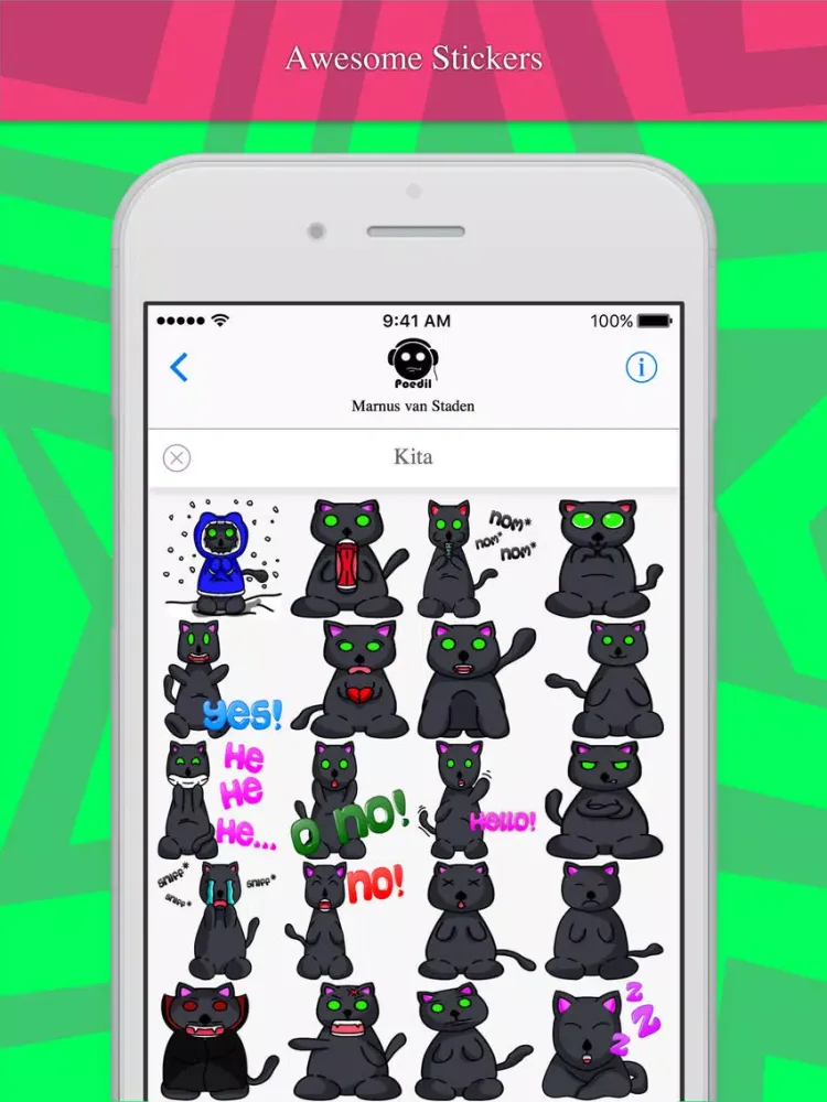 Capturas de tela do Kita stickers by Poedil iPad 
