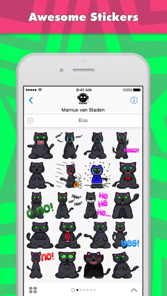 Capturas de tela do Kita stickers by Poedil