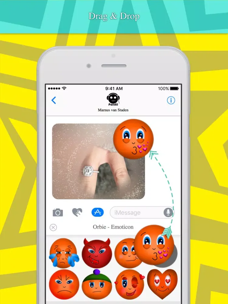 Ảnh chụp màn hình của Orbie - Emoticon stickers by Poedil iPad 
