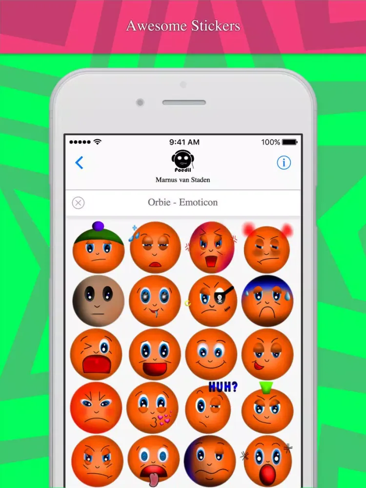 Ảnh chụp màn hình của Orbie - Emoticon stickers by Poedil iPad 