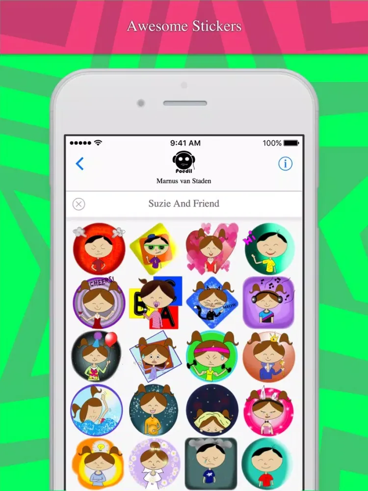Suzie And Friend stickers by Poedil iPad 应用截图
