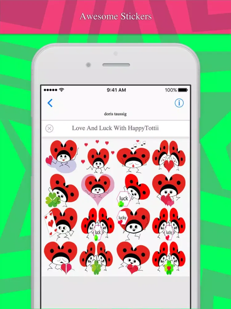 Screenshot di Love And Luck With HappyTottii stickers iPad 