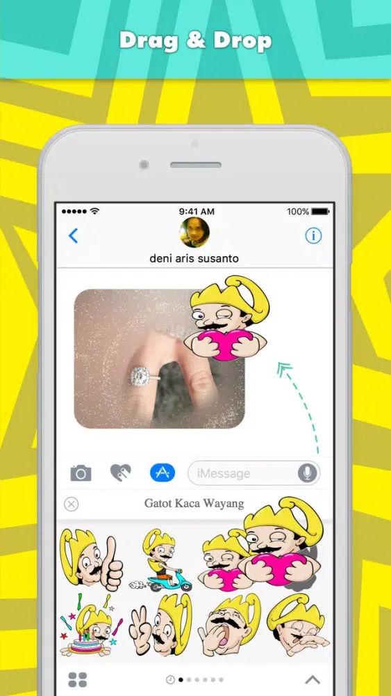 Скриншоты Gatot Kaca Wayang stickers for iMessage