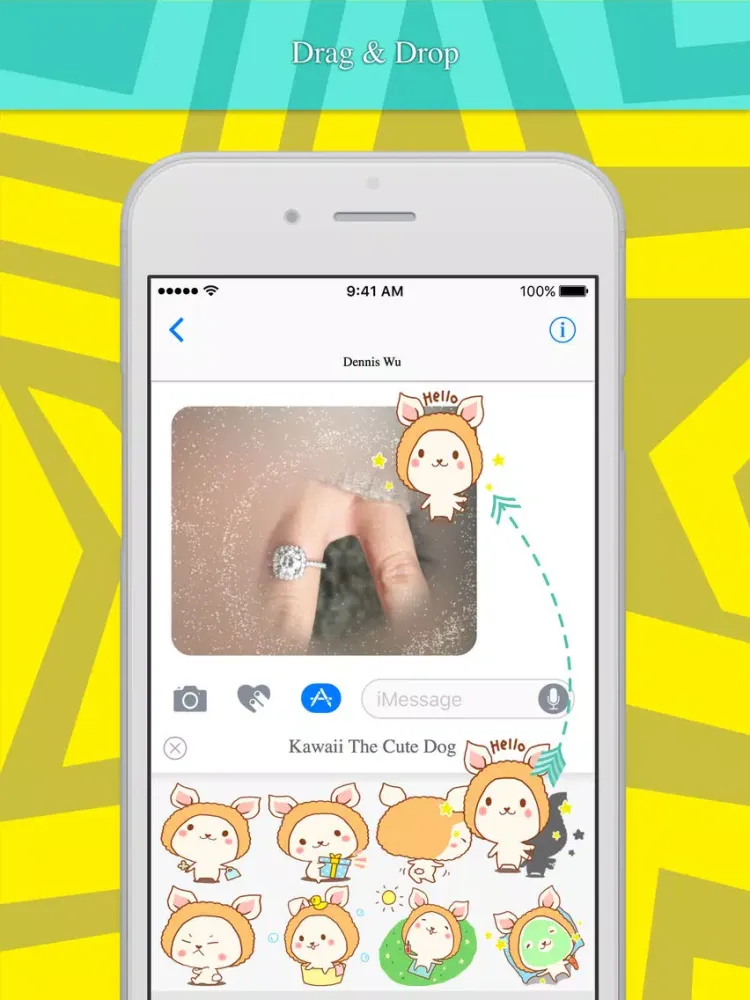 Kawaii The Cute Dog stickers by Dennis Wu iPad  스크린샷