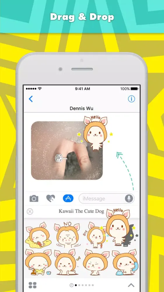 Kawaii The Cute Dog stickers by Dennis Wu 스크린샷