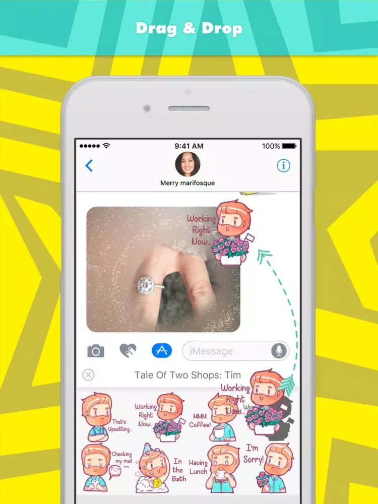 Capturas de tela do Tale Of Two Shops: Tim stickers for iMessage iPad 
