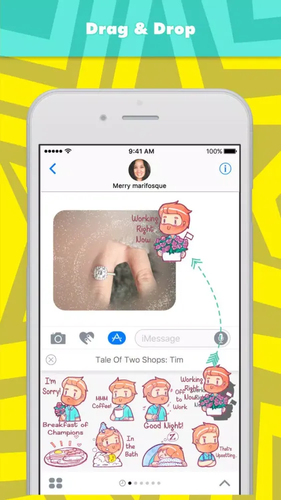 Capturas de tela do Tale Of Two Shops: Tim stickers for iMessage