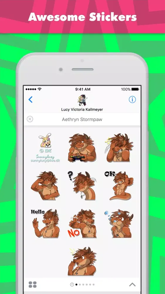 Capturas de pantalla de Aethryn Stormpaw stickers by Sunnylucy
