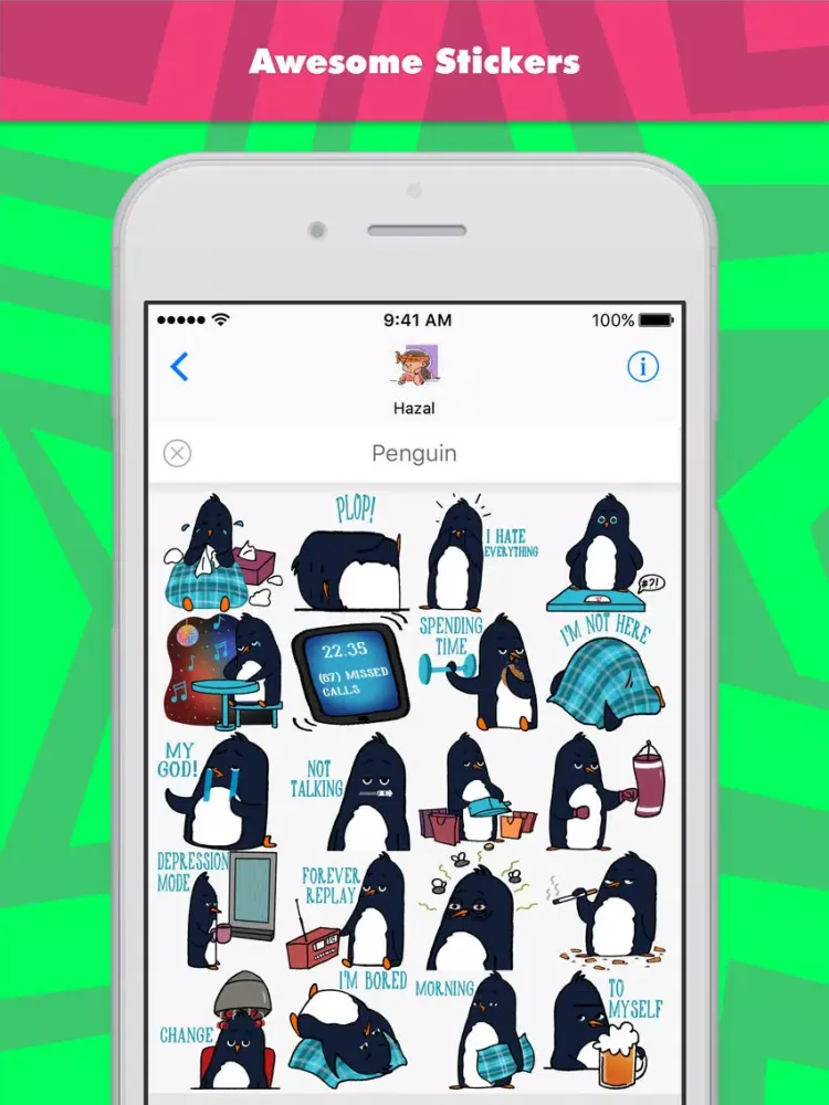 Zrzuty ekranu Penguin stickers by Hazal iPad 