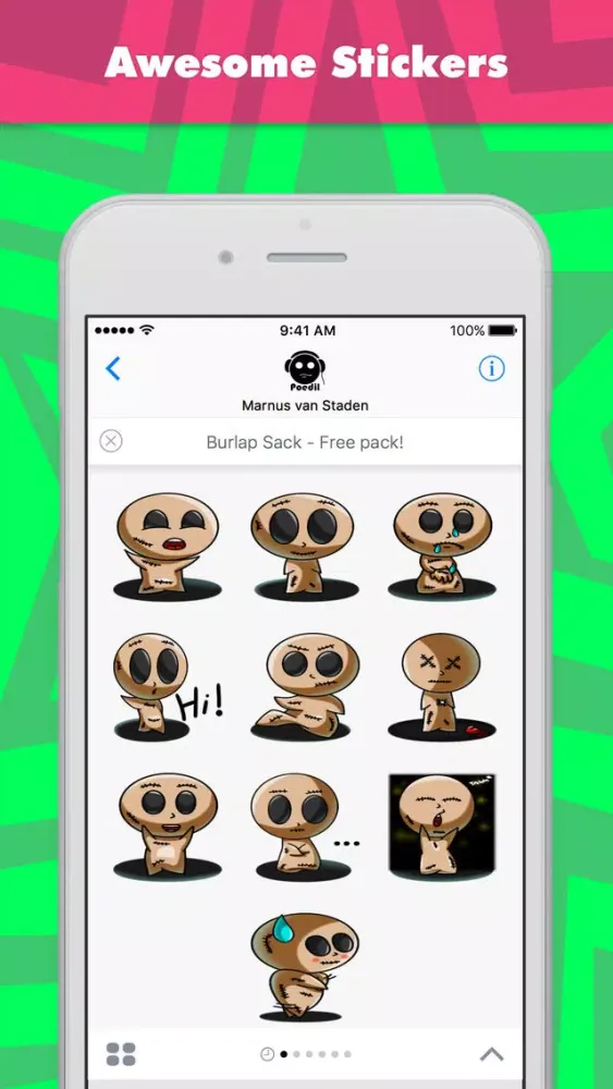 صور Burlap Sack - Free pack! stickers by Poedil