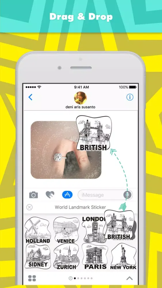 صور World Landmark Sticker stickers for iMessage