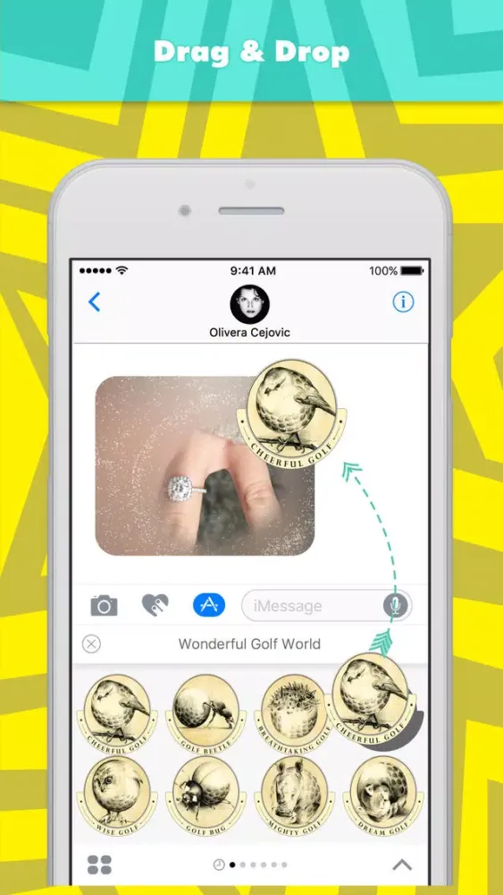 ภาพหน้าจอของ Wonderful Golf World stickers by Olivera GolfArt