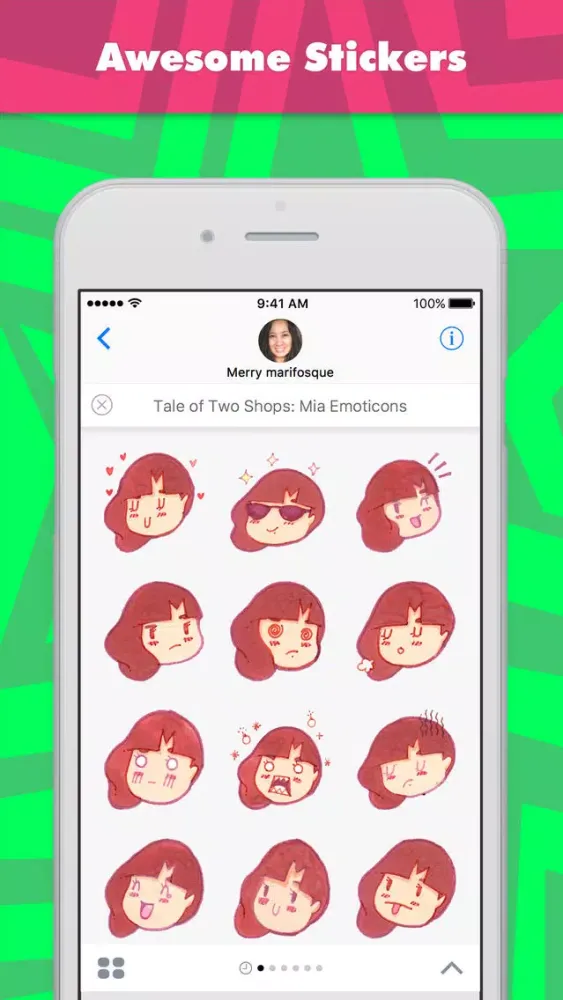 Tale of Two Shops: Mia Emoticons stickers Screenshots
