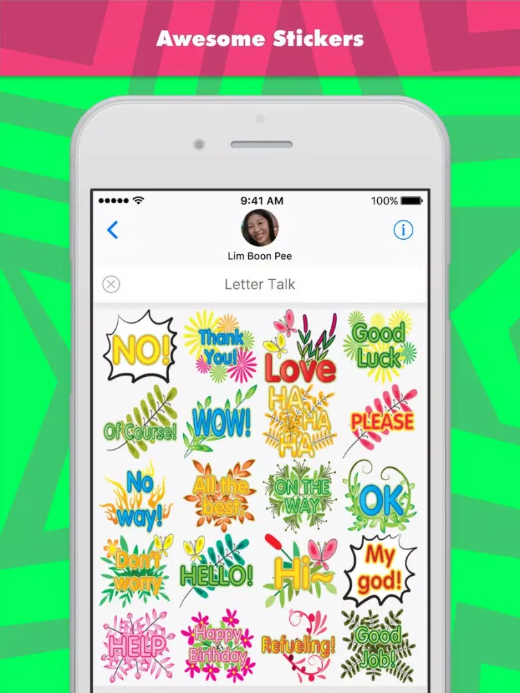 Capturas de pantalla de Letter Talk stickers by wenpei iPad 