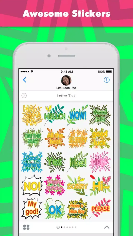 Capturas de pantalla de Letter Talk stickers by wenpei