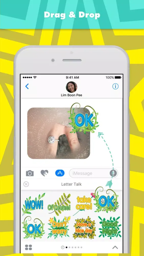 Capturas de pantalla de Letter Talk stickers by wenpei