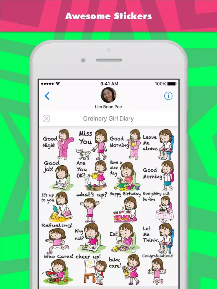 Captures d'écran de Ordinary Girl Diary stickers by wenpei iPad 