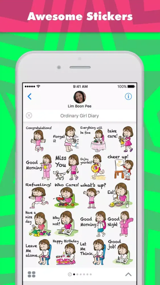 Captures d'écran de Ordinary Girl Diary stickers by wenpei