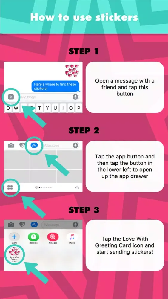 Love With Greeting Card stickers by wenpei Screenshots