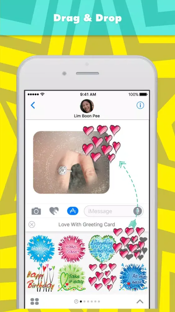 Love With Greeting Card stickers by wenpei Screenshots