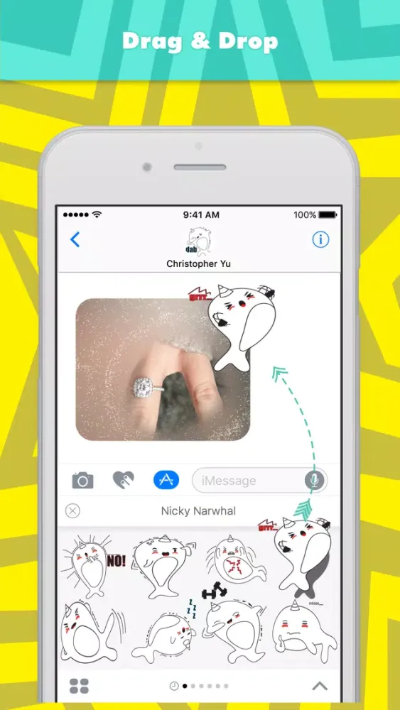 Nicky Narwhal stickers by LuYu Stickers Screenshots