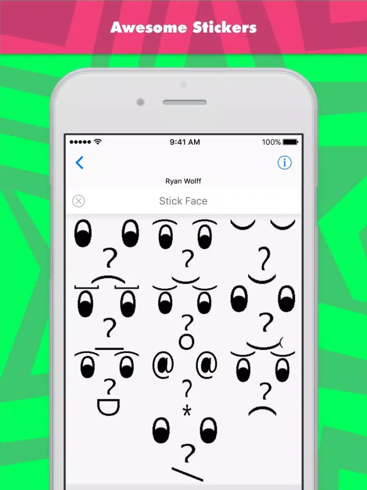 Stick Face stickers by 808 Gang iPad  Ekran Görüntüleri