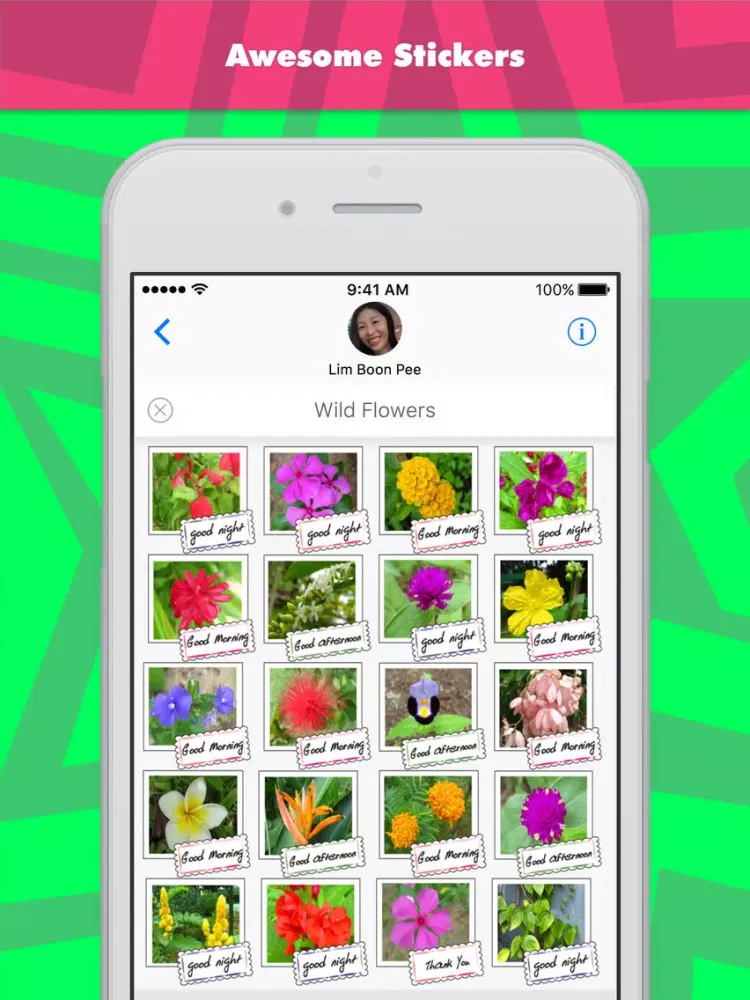 Captures d'écran de Wild Flowers stickers by wenpei iPad 