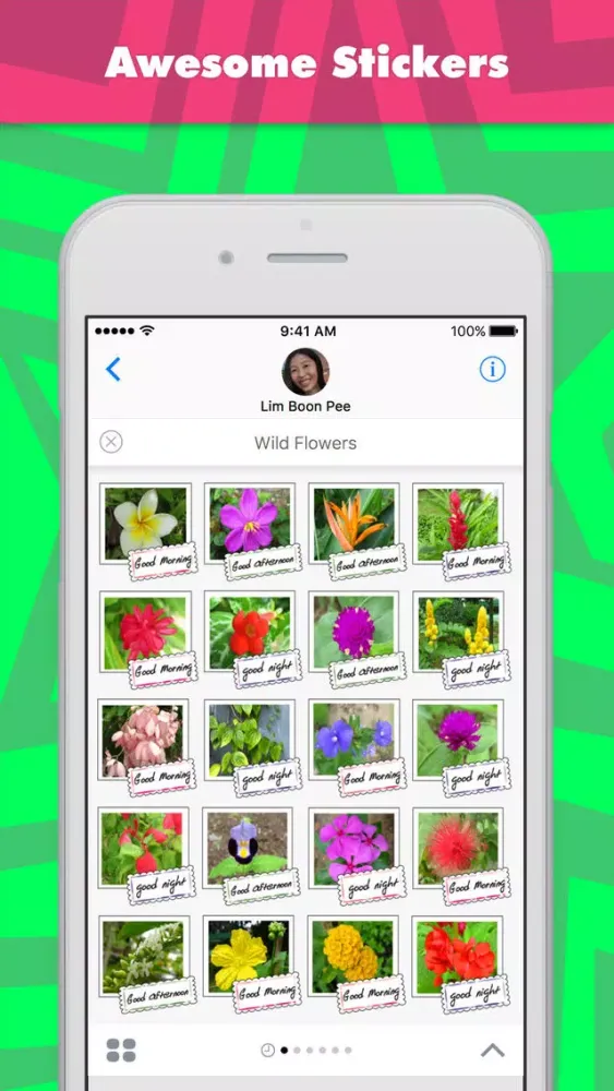 Captures d'écran de Wild Flowers stickers by wenpei