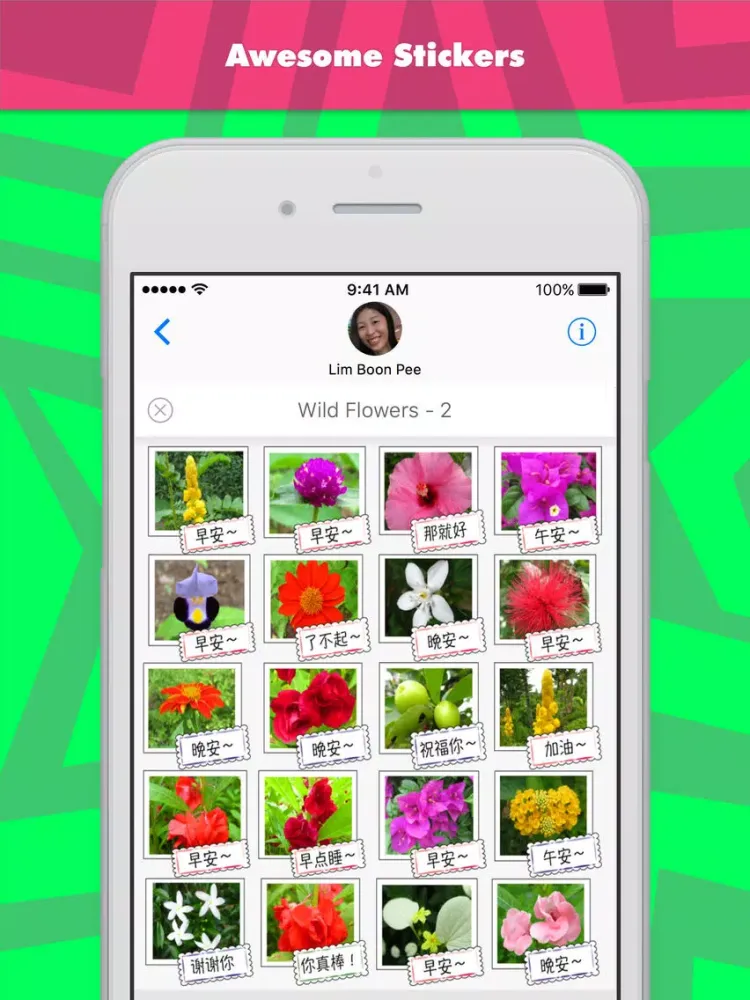 Captures d'écran de Wild Flowers - 2 stickers by wenpei iPad 