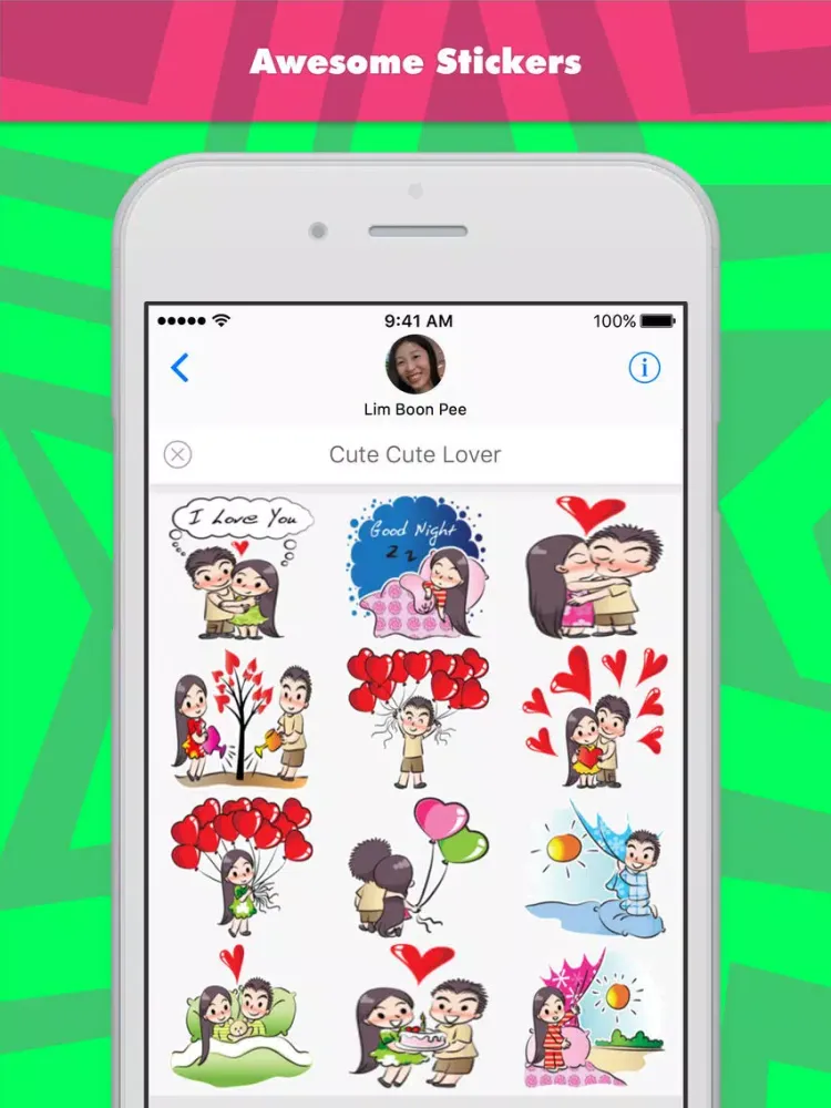 Tangkapan layar Cute Cute Lover stickers by wenpei iPad 