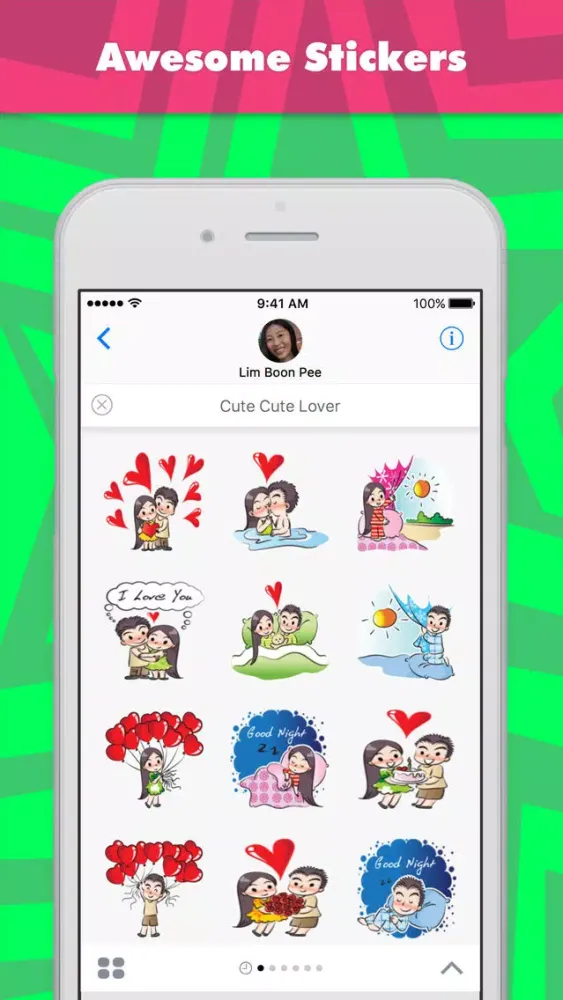 Tangkapan layar Cute Cute Lover stickers by wenpei