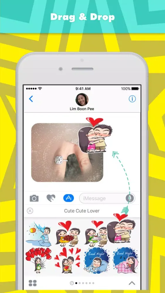 Tangkapan layar Cute Cute Lover stickers by wenpei