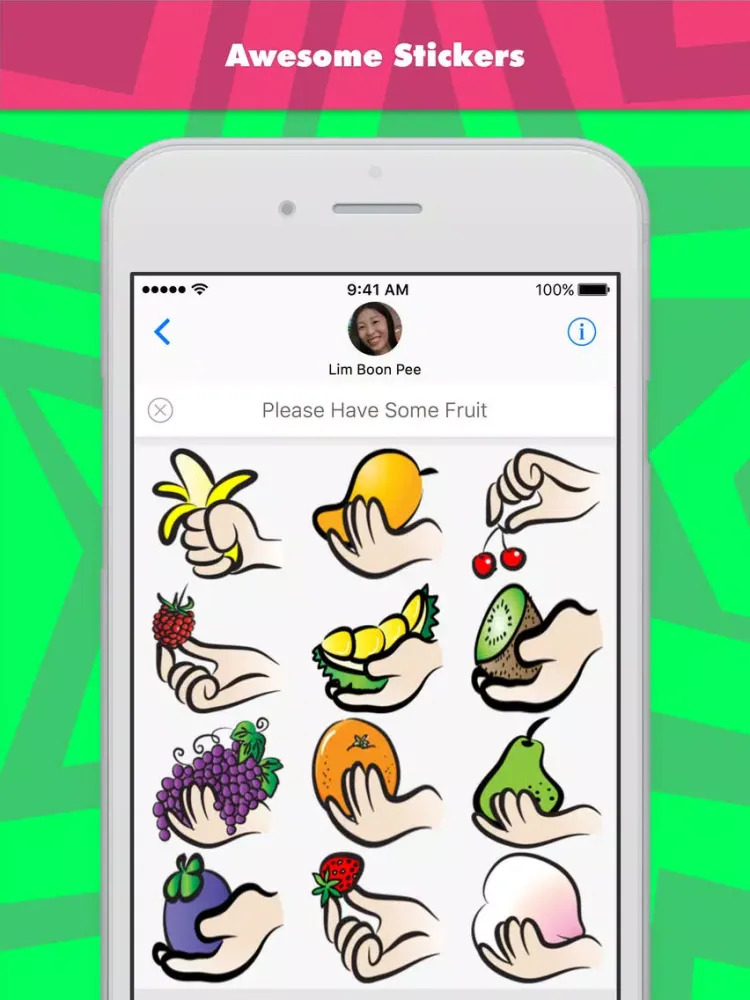 Скриншоты Please Have Some Fruit stickers by wenpei iPad 
