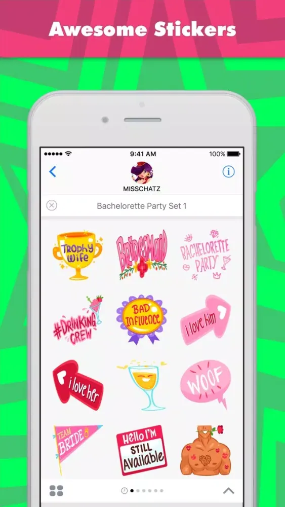 Bachelorette Party Set 1 stickers by MissChatZ Screenshots