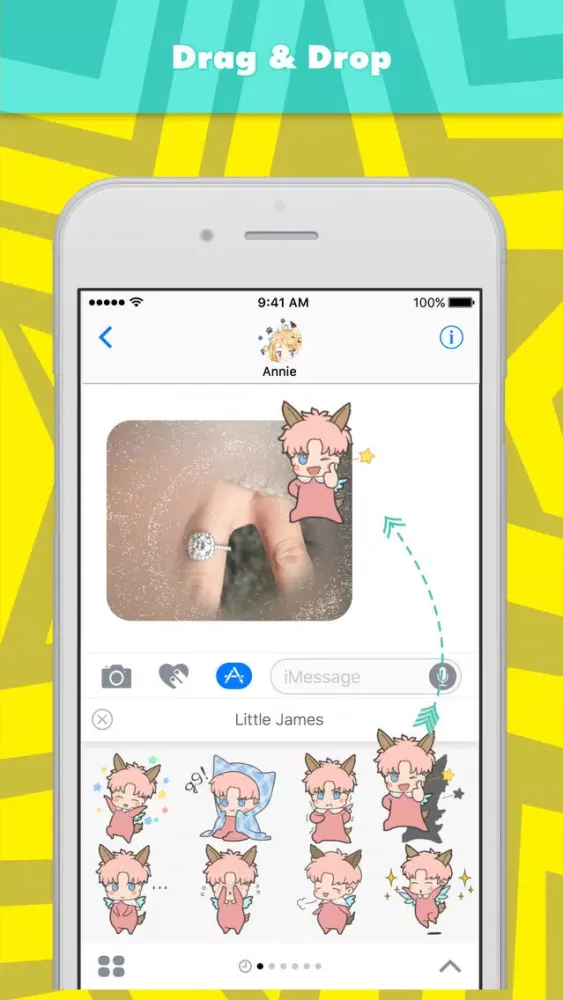 Little James stickers by Annie for iMessage Screenshots