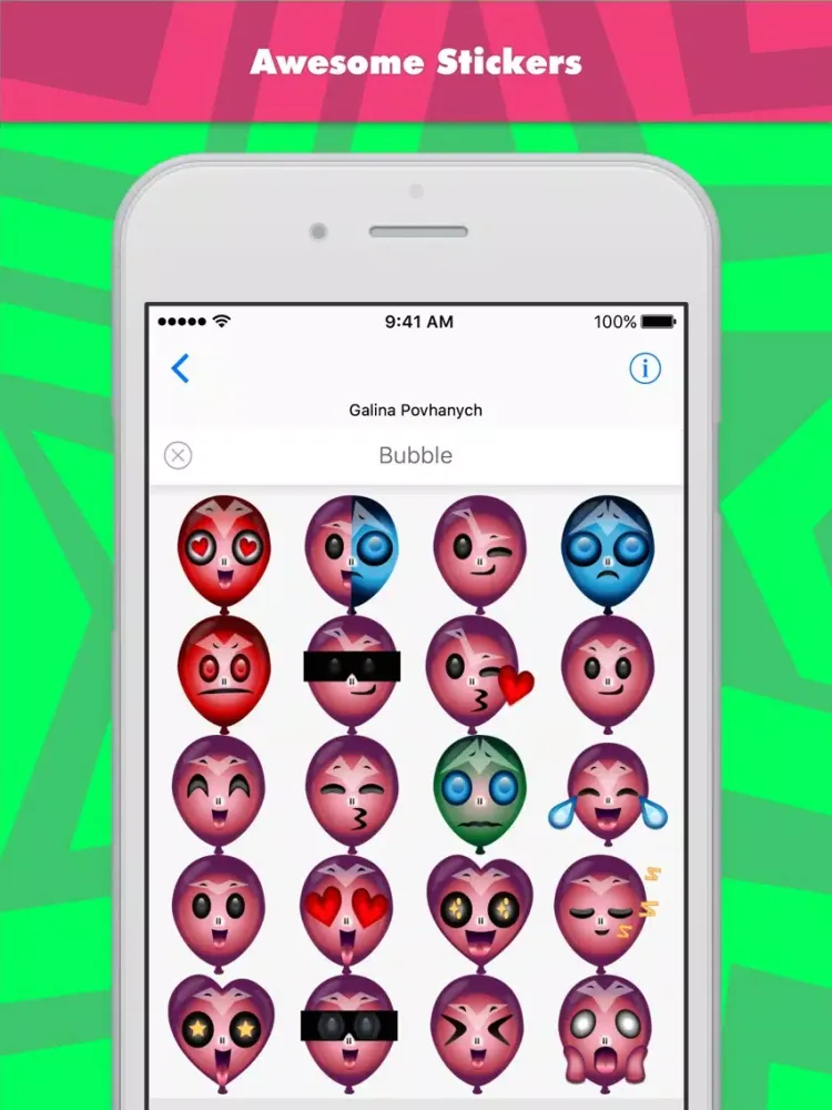 Capturas de pantalla de Bubble stickers by Gal1na iPad 