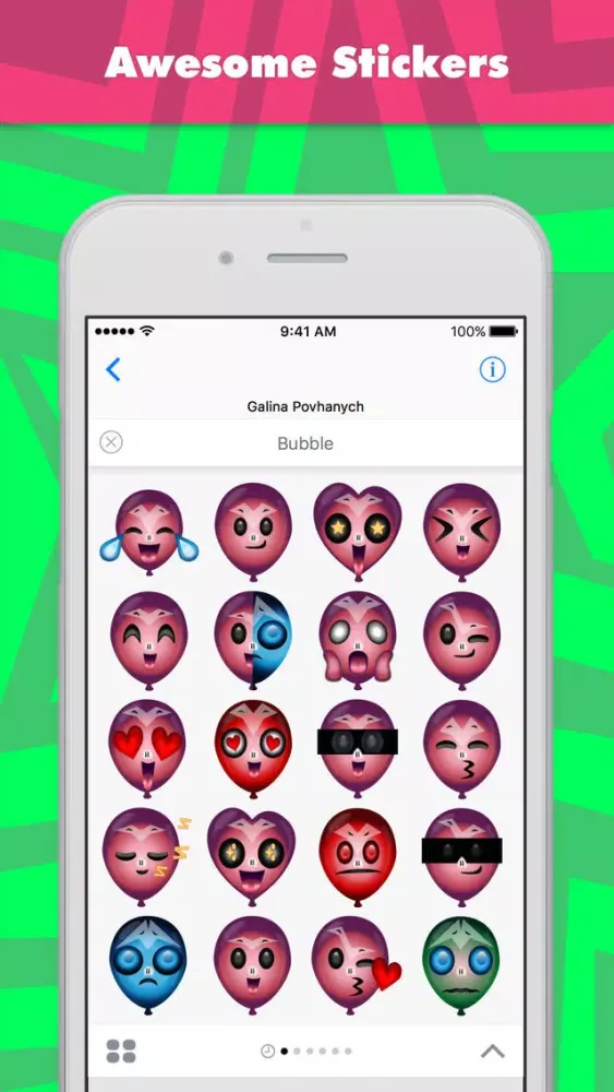 Capturas de pantalla de Bubble stickers by Gal1na