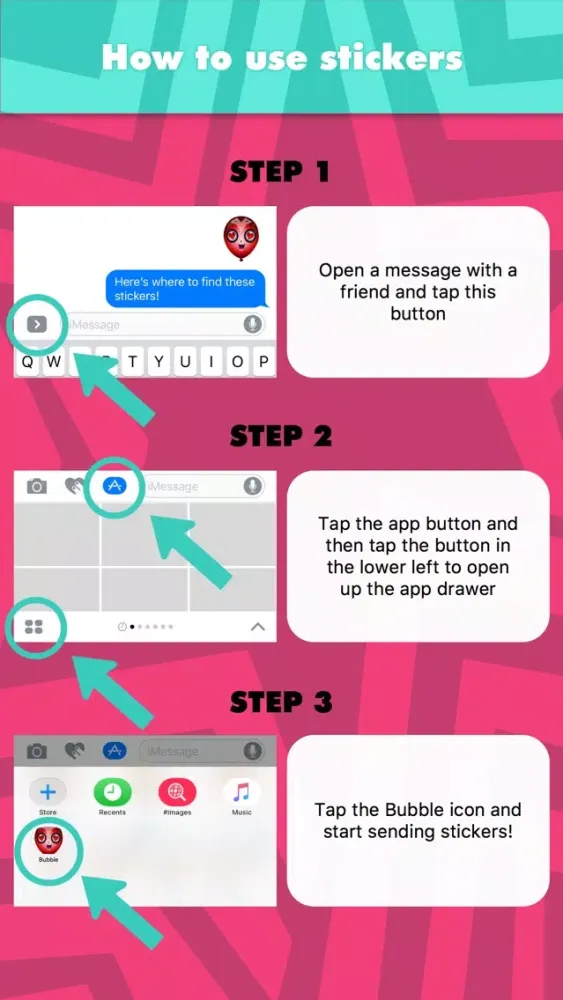 Capturas de pantalla de Bubble stickers by Gal1na